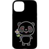 panda China animal zoo bear Himalayan ba Custodia per iPhone 15 Plus Panda con Fiore