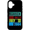 Awesome since 2004 Geburtstagsspruch Jul Custodia per iPhone 16 22 Anni Vintage 2004 nato Luglio Fantastico da