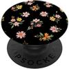 Floral Aesthetic Flower Botanical Gifts Micro Floreale Ditsy Nero Fiori Floreali PopSockets PopGrip Adesivo
