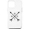 Fun Designs Custodia per iPhone 12 Pro Max Bussola frecce Nord Sud Est Ovest Avvent