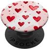 Cute Red Hearts Pattern Gifts Cuore Rosso Doodle Pattern San Valentino PopSockets PopGrip Adesivo