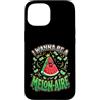 Cute Fruit Cartoon Joke for Food Lovers Custodia per iPhone 15 Divertente cibo gioco di parole anguria melonaire amante dei soldi