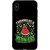 Cute Fruit Cartoon Joke for Food Lovers Custodia per iPhone XS Max Divertente cibo gioco di parole anguria melonaire amante dei soldi