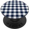 Preposh Blu Navy Gingham Preppy Estetica Girly Moda Trendy PopSockets PopGrip Adesivo