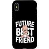 Cute Future Friend Baby Brother Custodia per iPhone X/XS Futuro migliore amico carino baby shower annuncio