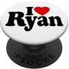 LOVE OF RYAN HEART APPAREL T-shirt con nome personalizzato I Love Ryan PopSockets PopGrip Adesivo