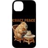 Pottery Capybara Outfit Custodia per iPhone 14 Plus Funny Craft Peace Capybara con Potter Hobby