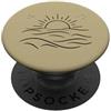 Minimal Radiant Summer Sunset Minimal Ocean Waves Tramonto Uccelli Silhouette Calma Spiaggia Vibes PopSockets PopGrip Adesivo