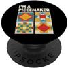 Vintage Maker Creative Mom Humorous Witty Piecemaker - Trapunta con scritta divertente sarcastica PopSockets PopGrip Adesivo