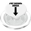 Airport Exchange Shop Pat Down Area freccia giù Aeroporto divertente PopSockets PopGrip per MagSafe