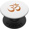 Om Hindu symbol mantra Ohm by Project Fr Om Stampa Yoga marrone Sbiaduto Ohm Mantra Simbolo Sanscrito Aum PopSockets PopGrip Adesivo