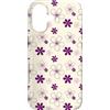 Floral Aesthetic Flower Botanical Gifts Custodia per iPhone 17 Lavanda Viola Daisy Pattern Line Art Fiori Floreali