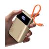 INIU Power Bank, Piccolo 45W Ricarica Rapida 20000mAh Powerbank con Cavo USB C Integrati, Sicuro in Aereo, Essenziale da Viaggio, Caricatore Portatile per iPhone 17 16 Pro, Xiaomi, Samsung, Beige