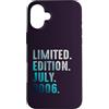 Birthday Gift Limited Edition July 2006 Custodia per iPhone 16 Plus Edizione Limitata Luglio 2006 Retro Vintage 2006