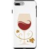 Red Wine Lover Drinking Gifts Custodia per iPhone 7 Plus/8 Plus Wine First Minimalist Sommelier Wine Lover Tasting