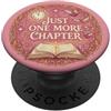Cute Boho Librarian Bookish Phone Access Just One More Chapter Bookish Reading Pink Book Lover PopSockets PopGrip Adesivo