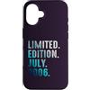 Birthday Gift Limited Edition July 2006 Custodia per iPhone 16 Edizione Limitata Luglio 2006 Retro Vintage 2006