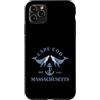 Fashion Book Custodia per iPhone 11 Pro Max Cape Cod Massachusetts Ancora nautica vintage con balene
