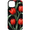 Floral Aesthetic Flower Botanical Gifts Custodia per iPhone 15 Plus Rose rosse Midnight Darkness Fiori Floreale