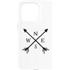 Fun Designs Custodia per iPhone 15 Pro Bussola frecce Nord Sud Est Ovest Avvent