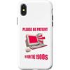 Retro Tech Humor & Vintage Computer Gift Custodia per iPhone X/XS 1900s Divertente Tech Retro Computer Umorismo