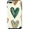 Sage Green Cream Beige Hearts Gifts Custodia per iPhone 7 Plus/8 Plus Cuore Verde Doodle Modello Salvia Verde Beige San Valentino