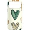 Sage Green Cream Beige Hearts Gifts Custodia per iPhone 17 Pro Max Cuore Verde Doodle Modello Salvia Verde Beige San Valentino