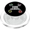 Programmer Cat Lover Apparel Software Engineer Introvert Code Cats Silence PopSockets PopGrip per MagSafe