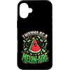 Cute Fruit Cartoon Joke for Food Lovers Custodia per iPhone 16 Plus Divertente cibo gioco di parole anguria melonaire amante dei soldi