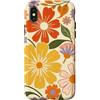Floral Aesthetic Flower Botanical Gifts Custodia per iPhone X/XS Fantastico motivo floreale retrò a margherita Hippie Flowers anni '90 '80