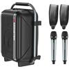 AM technology Monster MS-TG2 Traveler Speaker Bluetooth Portatile, 200W, IPX5, Batteria 4000mAh, Connettività BT 5.3/AUX/TF/USB, Doppio Microfono, Ricarica USB-C