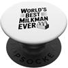 Fraxoweb Il miglior lattaio al mondo di sempre per gli amanti del latte PopSockets PopGrip Adesivo