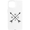 Fun Designs Custodia per iPhone 15 Bussola frecce Nord Sud Est Ovest Avvent