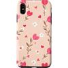 Floral Aesthetic Flower Botanical Gifts Custodia per iPhone XS Max Carino Cuore Fiori di campo Daisy Rosa San Valentino Floreale