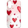 Cute Red Hearts Pattern Gifts Custodia per iPhone 17 Cuore Rosso Doodle Pattern San Valentino