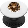 Rasta Live Up Gear Leone di Giuda, Leone di Giuda, Leone Dreadlocks, Camicia Leone Rasta PopSockets PopGrip Adesivo