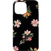Floral Aesthetic Flower Botanical Gifts Custodia per iPhone 13 Pro Max Micro Floreale Ditsy Nero Fiori Floreali