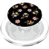 Floral Aesthetic Flower Botanical Gifts Micro Floreale Ditsy Nero Fiori Floreali PopSockets PopGrip per MagSafe
