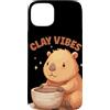 Pottery Capybara Outfit Custodia per iPhone 15 Plus Divertente costume Clay Vibes per gli amanti di Potter e Capibara