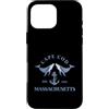 Fashion Book Custodia per iPhone 16 Pro Max Cape Cod Massachusetts Ancora nautica vintage con balene