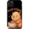Pottery Capybara Outfit Custodia per iPhone 11 Pro Max Divertente costume Clay Vibes per gli amanti di Potter e Capibara