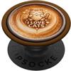 Espresso Cat Collective Simpatica impugnatura per telefono a forma di gatto I Love Cats Espresso Coffee Art PopSockets PopGrip Adesivo