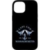 Fashion Book Custodia per iPhone 15 Cape Cod Massachusetts Ancora nautica vintage con balene