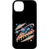 Cosmic Dreamer Design Custodia per iPhone 14 Plus Laser Eyes Pizza Surfer Cat Retro Vaporwave Space
