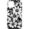 Kiwi Fruit Gifts Custodia per iPhone 12/12 Pro Nero Bianco Margherita Fiori Estetica Scuro
