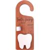 Lyreh Appendiabiti per Porta dei Denti, 25,5x9,3cm Scatola i Dentini Fatina dei Denti in Legno con Fessura Soldi per Incoraggiare le Buone Abitudini e Celebrare i Traguardi(Marrone)