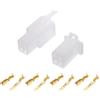A ABSOPRO Kit Connettore Elettrico per Auto a 4 Pin Impermeabile Serie Maschio Femmina 2.8 Terminali Cavo Alloggiamento Plastica Rame Bianco