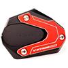 LLIDFONK Per V-STROM 800DE VSTROM 800DE 2023-2025 Vstrom 800DE 1000DE CNC Moto Cavalletto Laterale Piedino Cavalletto Estensione Pad (Rosso)