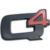 JUNMEI Q4 - Micro timbro 3D in metallo per tutte le Alfa Romeo Giulia Stelvio, logo adesivo per portellone posteriore, accessori esterni (nero)
