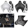 VATIGER Campanaccio per motocicletta Big Twin Horn Cover per Harley Dyna Electra Glide Fatboy Softail (Nero)
